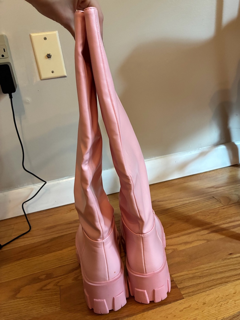 Baby Pink Chunky Boot - Picture 7 of 9
